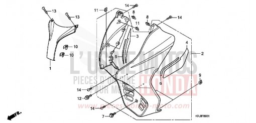 GAINE DE PROTECTION AVANT (FES1257/A7) (FES1507/A7) FES125A7 de 2007